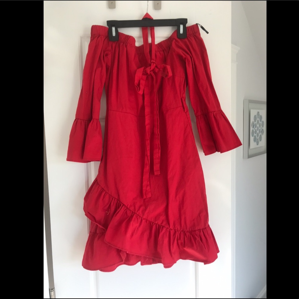 Forever 21 Little Red Dress, Ruffle Party Dress
